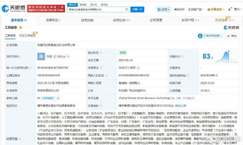 珠海萬達智慧商業科技公司大幅減資至5000萬元，降幅達95%